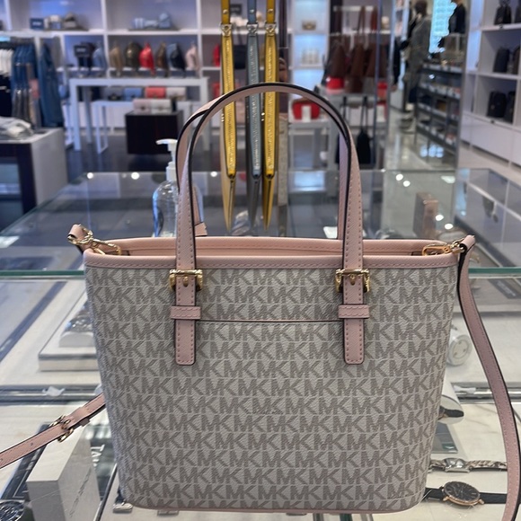 MICHAEL KORS 
Jet Set Travel Extra-Small Logo Top-Zip Tote Bag
Powder Blush
NWT - Picture 4 of 16